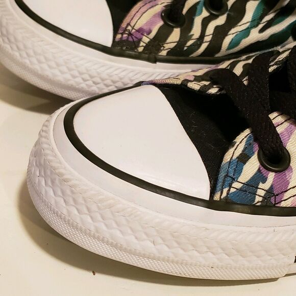 CONVERSE All Star Chuck Taylor Womens Zebra Print High Top Sneakers 6 M - Picture 7 of 10
